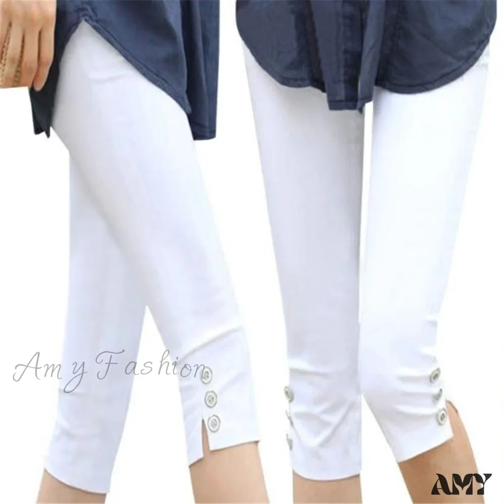 Amy Fashion - High Waist Elastic Elasticity Breeches Pantalons - Image 2