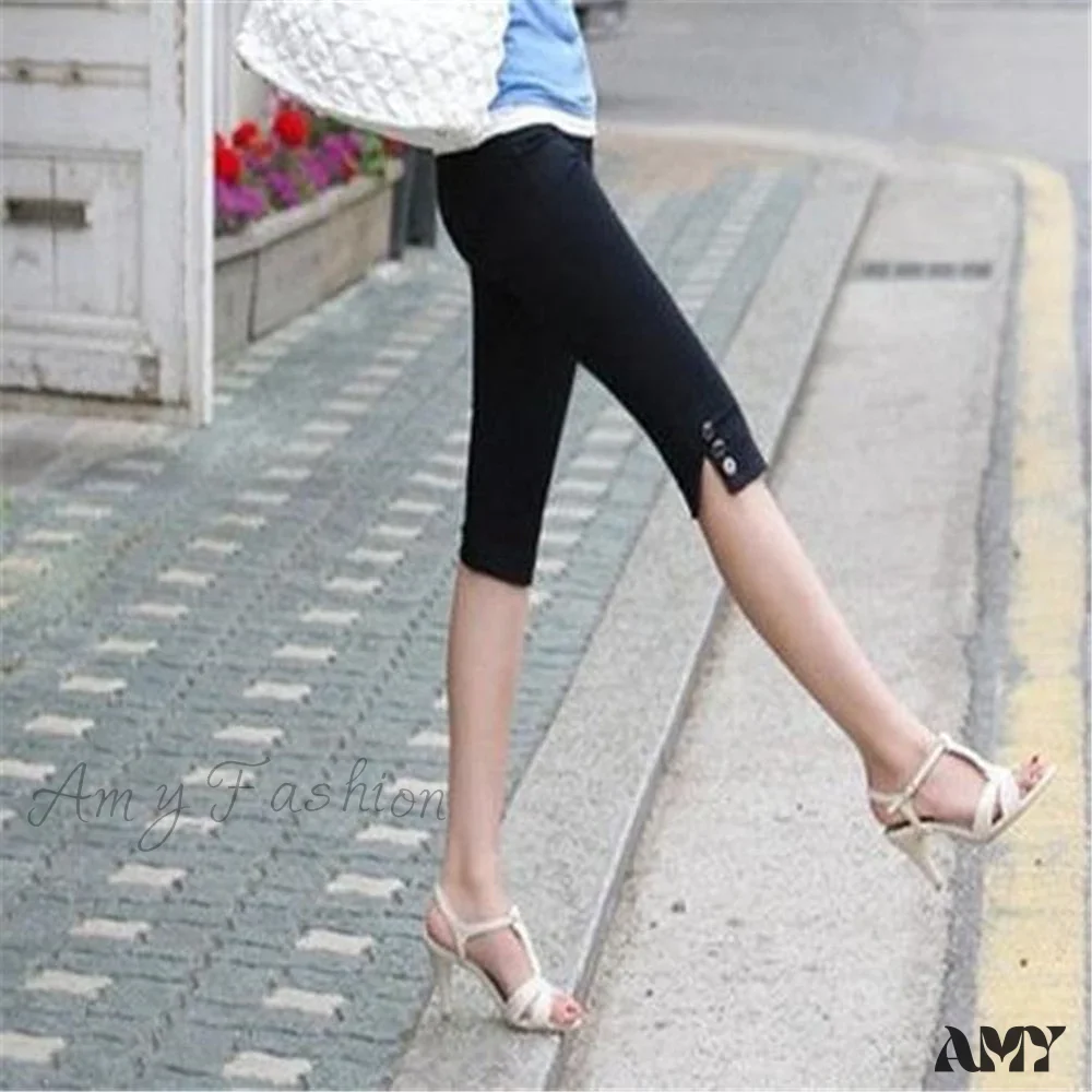 Amy Fashion - High Waist Elastic Elasticity Breeches Pantalons - Image 8