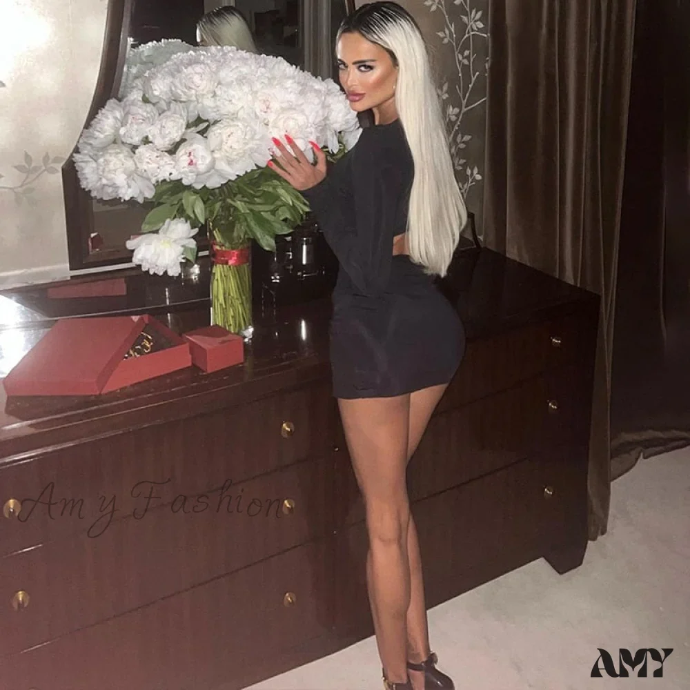 Amy Fashion - Irregular Sexy Cut Out Bodycon Dress - Image 8
