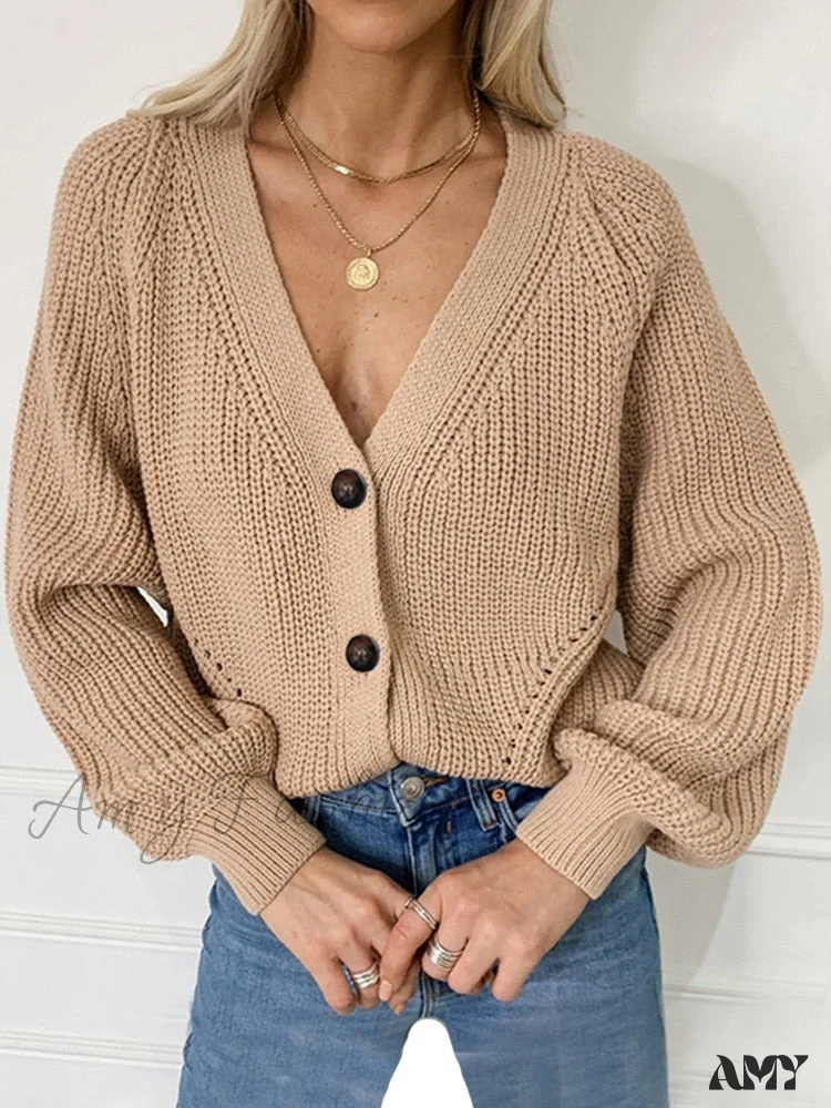 Amy Fashion - Knitted Fashion Autumn Long Sleeve Loose Cardigans - Image 8
