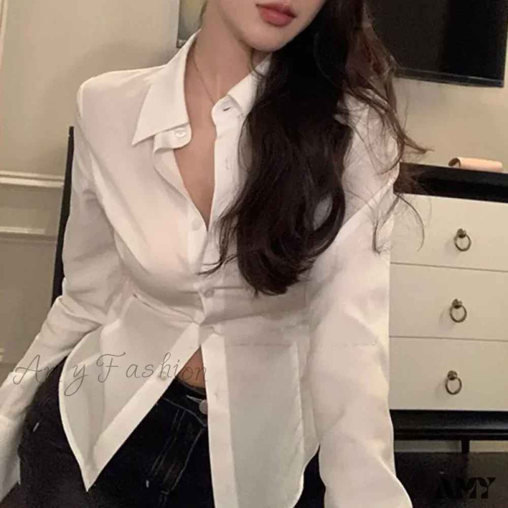 Lace Hotsweet Flare Solid Streetwear Wild Tops Blouse - Image 4