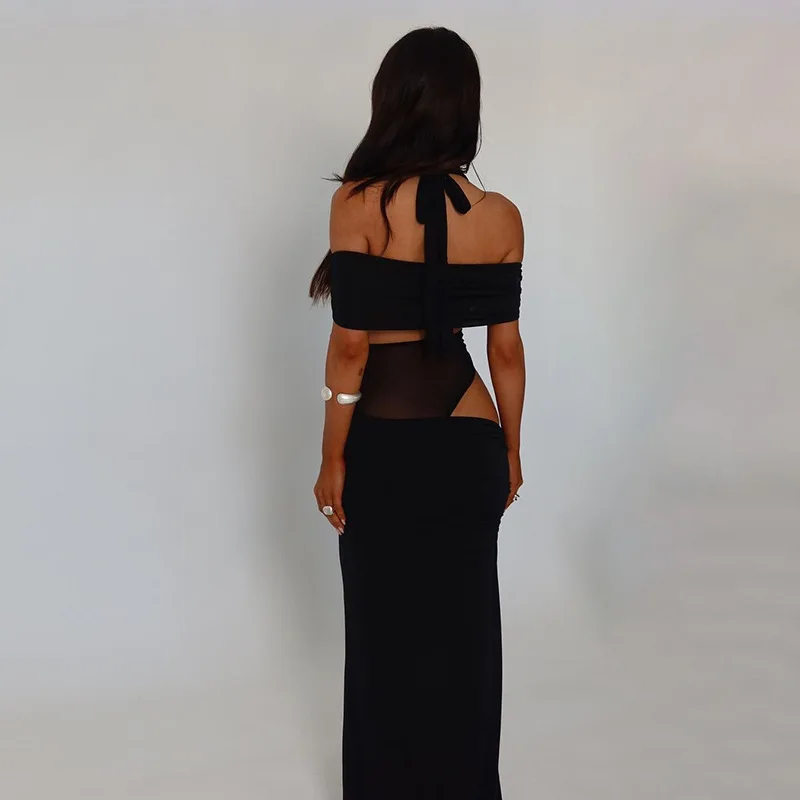 Lace Patchwork Cutout Slim Bodycon Dress - Image 3