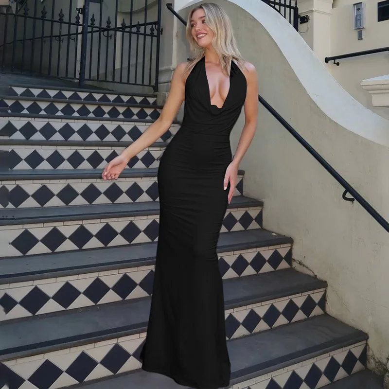 Lace Up Off Shoulder Maxi Dress - Image 7