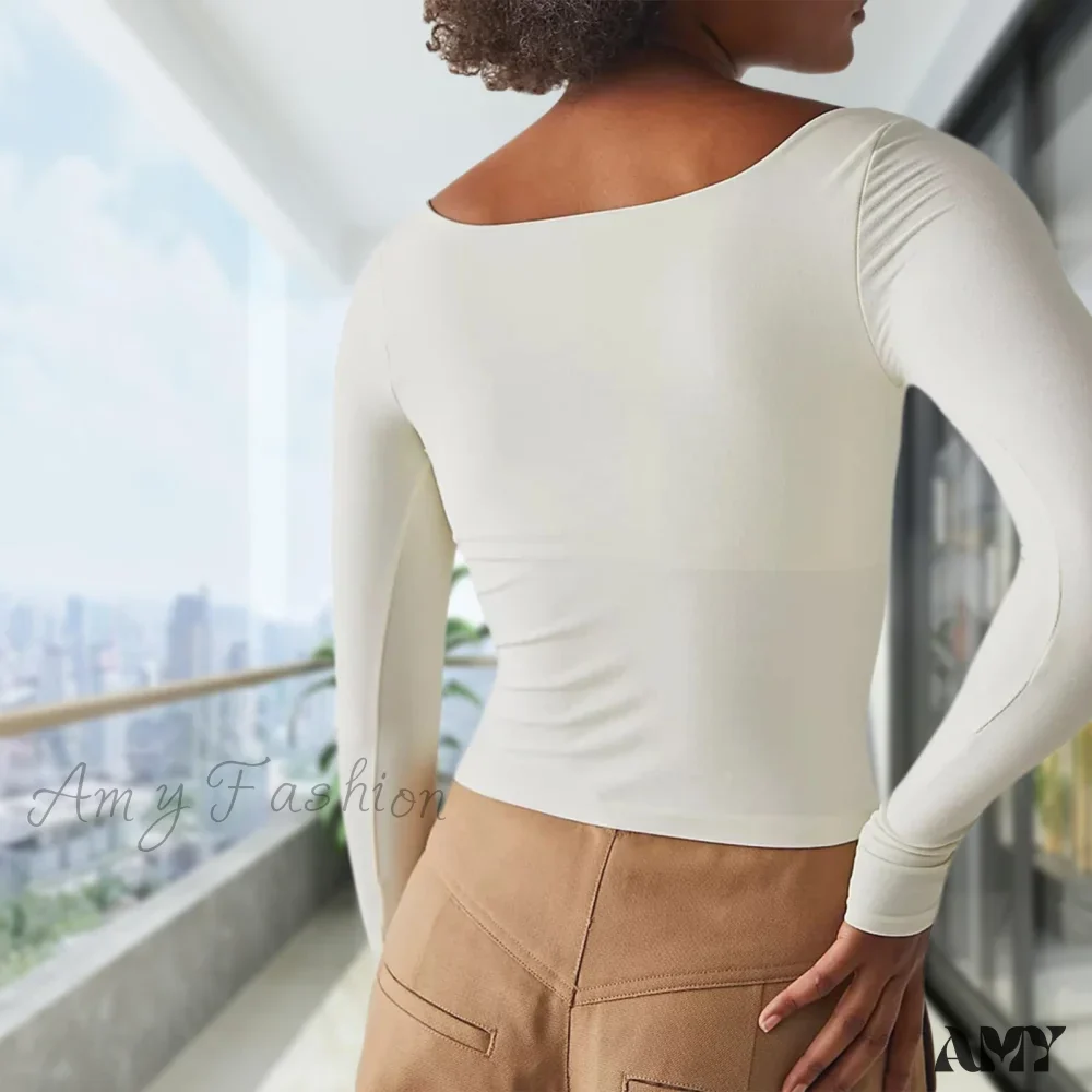 Amy Fashion - Ladies Summer Shirt Women Basic Crop Top - Image 3
