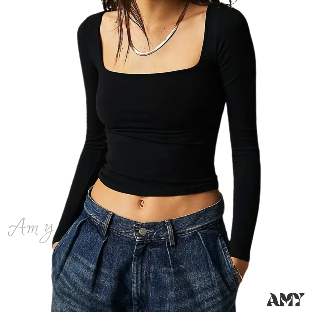 Amy Fashion - Ladies Summer Shirt Women Basic Crop Top - Image 5