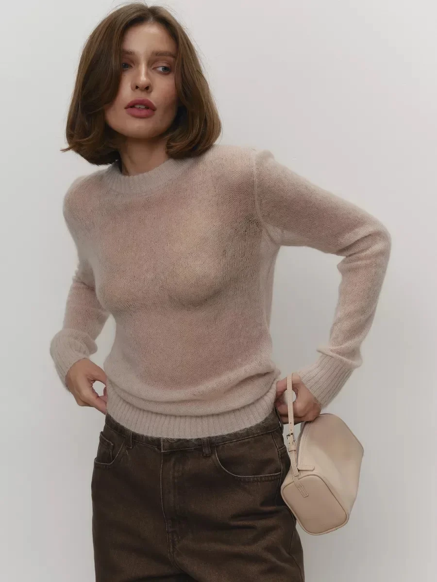 Letter Bodycon Knit Top - Image 7