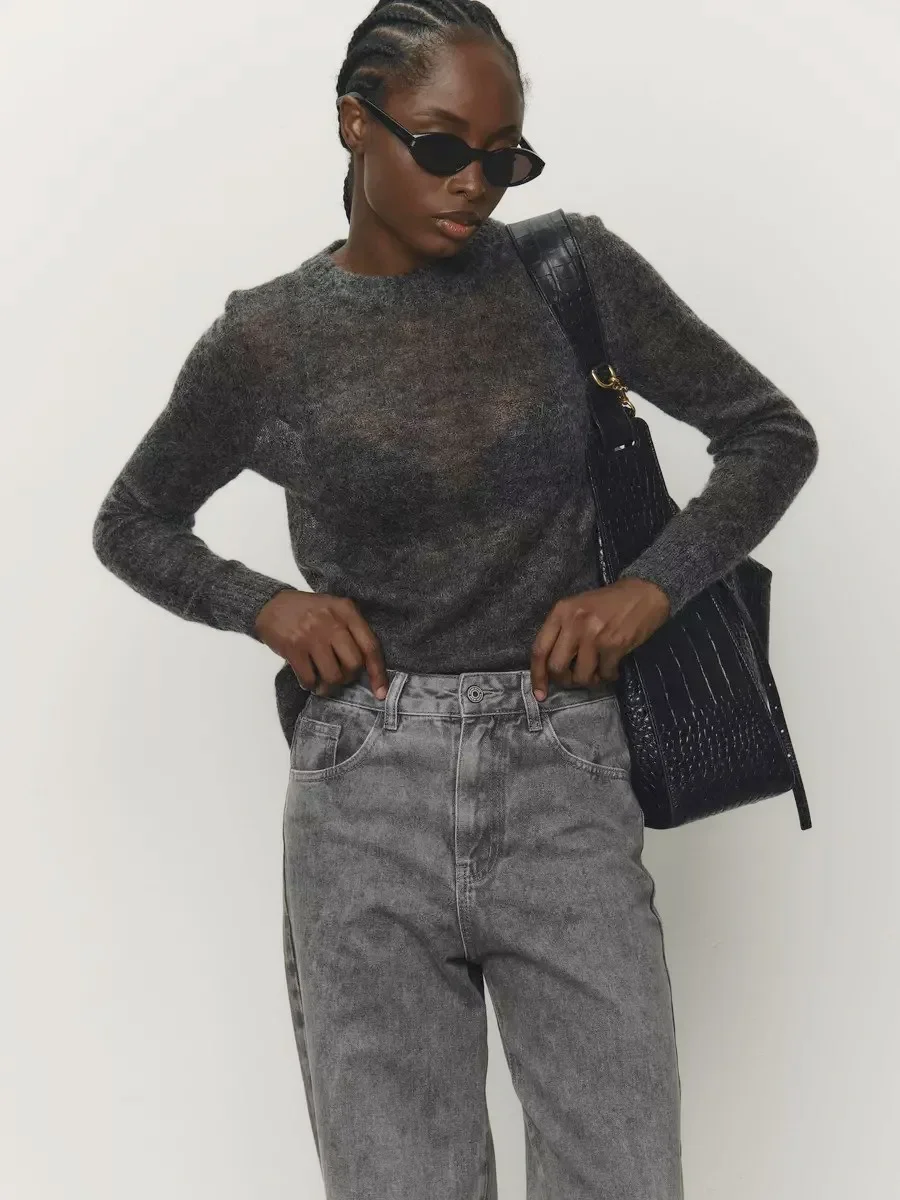 Letter Bodycon Knit Top - Image 8