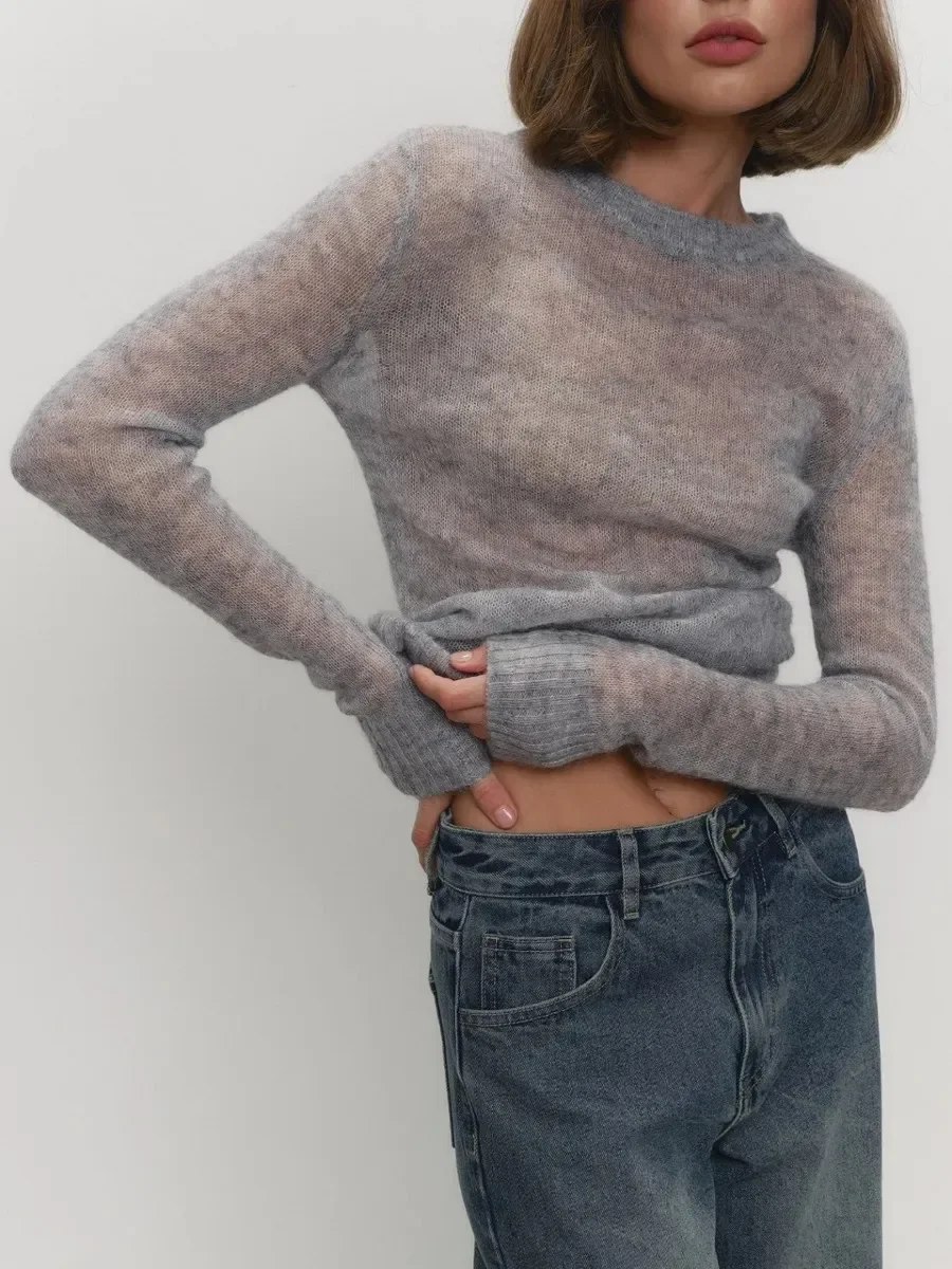 Letter Bodycon Knit Top - Image 9