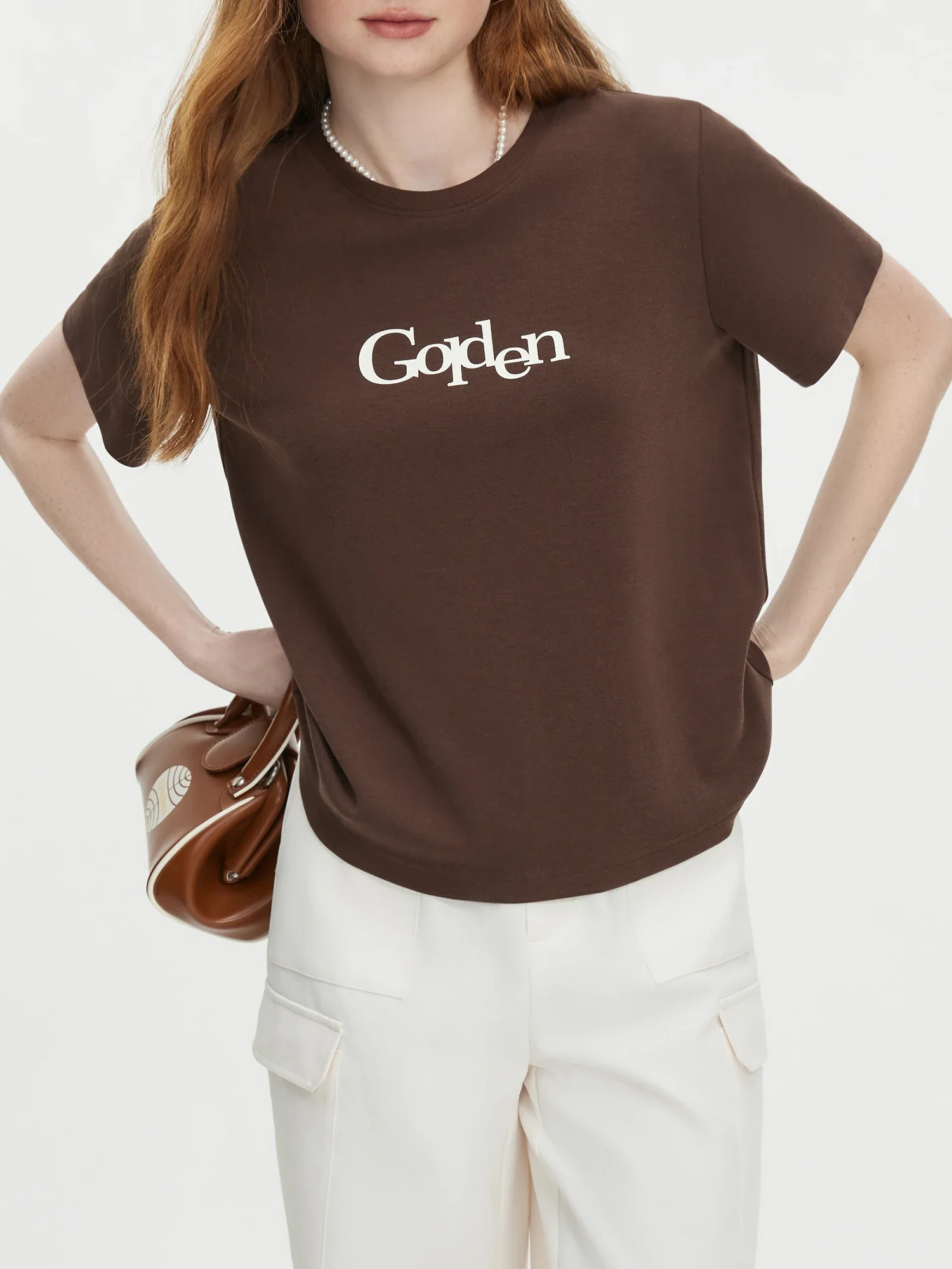 Letter Printed Shoulder Casual T-shirt - Image 3