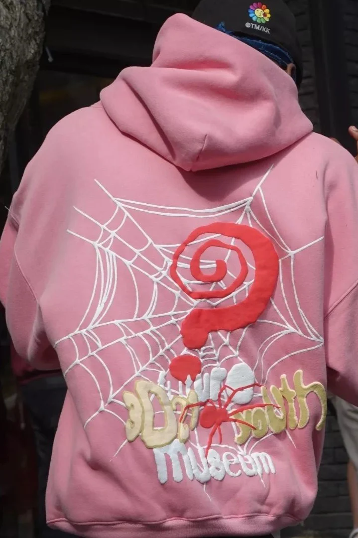 Loose Hip-hop Spider Web Print Hoodie - Image 3