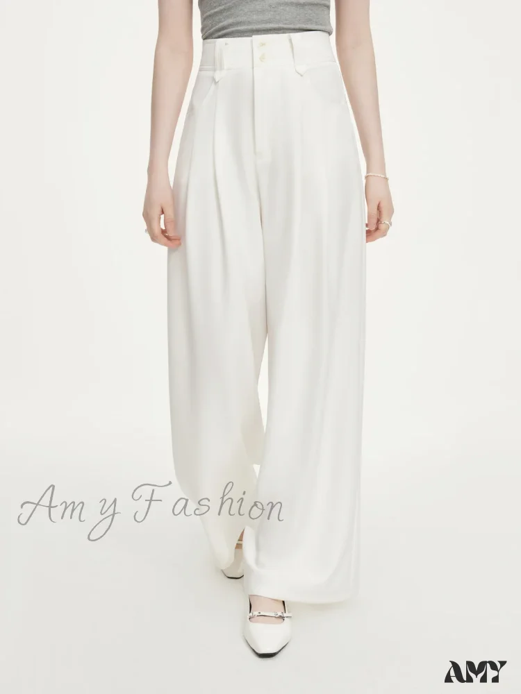 Loose Versatile Cleanfit Mid-High Mopping Autumn New Solid Versatile Trouser - Image 2