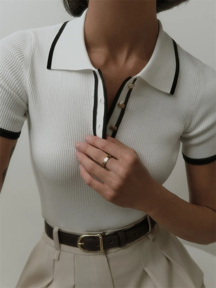 Metal Halter Knit Top - Image 2