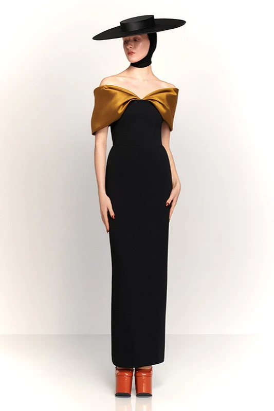 Off-Shoulder Slim Fitted Maxi Party Dress - Image 4