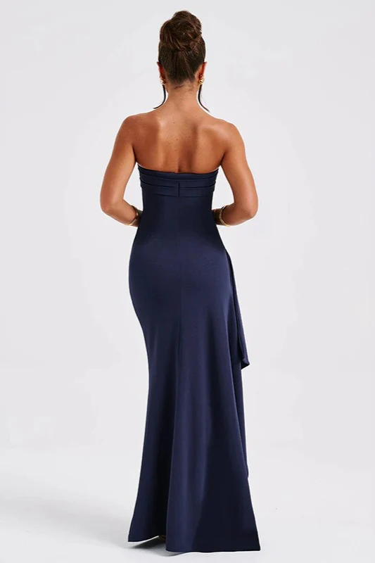 Off-Shoulder Strapless Backless High Slit Sexy Party Dress - Image 4