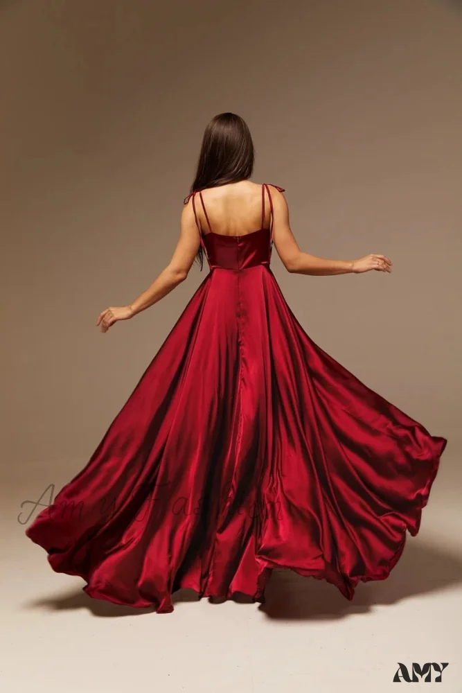 Amy Fashion - Open Back Sexy Side Slit Spaghetti Strap Evening Party Dress - Image 16