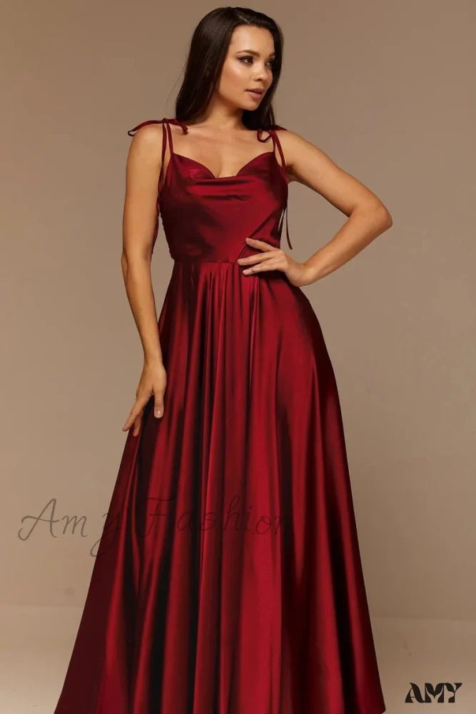 Amy Fashion - Open Back Sexy Side Slit Spaghetti Strap Evening Party Dress - Image 19