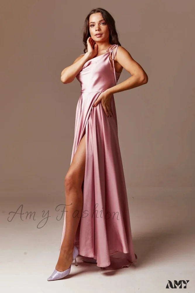 Amy Fashion - Open Back Sexy Side Slit Spaghetti Strap Evening Party Dress - Image 24