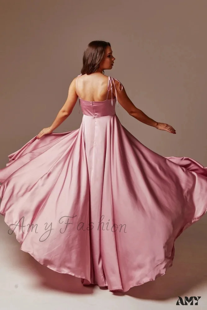 Amy Fashion - Open Back Sexy Side Slit Spaghetti Strap Evening Party Dress - Image 25