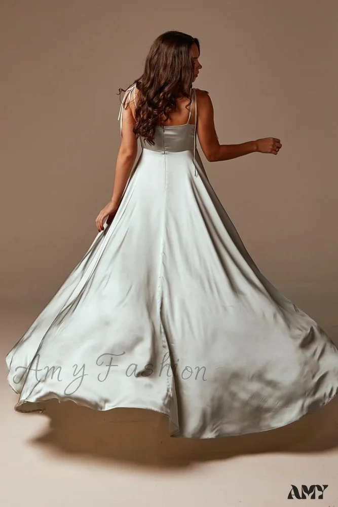 Amy Fashion - Open Back Sexy Side Slit Spaghetti Strap Evening Party Dress - Image 30