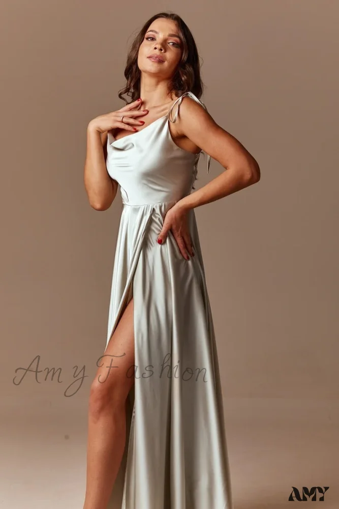 Amy Fashion - Open Back Sexy Side Slit Spaghetti Strap Evening Party Dress - Image 33