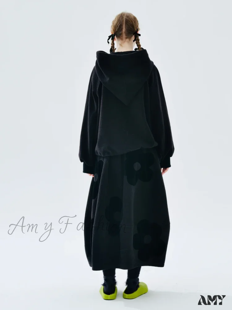 Original Black Trendy Chic Comfortable Cozy Elegant Hoodies - Image 2