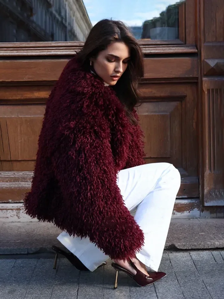 Oversize Faux Fox Fur Winter Coat - Image 2