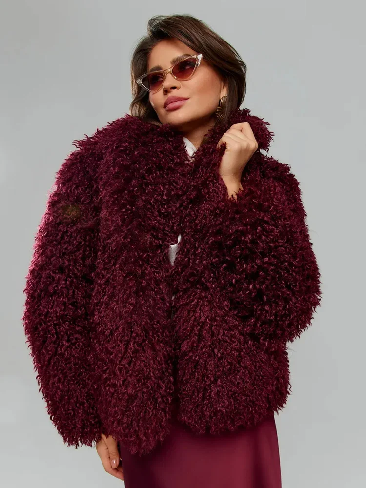 Oversize Faux Fox Fur Winter Coat - Image 4
