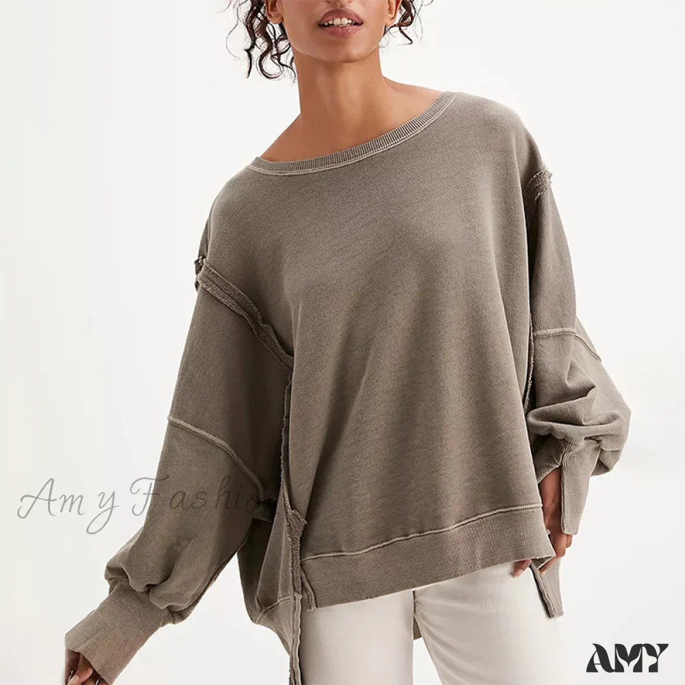 Amy Fashion - 100% Cotton Long Sleeve Pullover Sweatshirts - Image 9