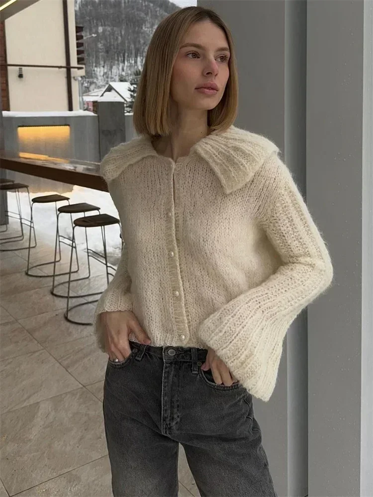 Pleated Flare Sleeve Cropped Coat - Image 2