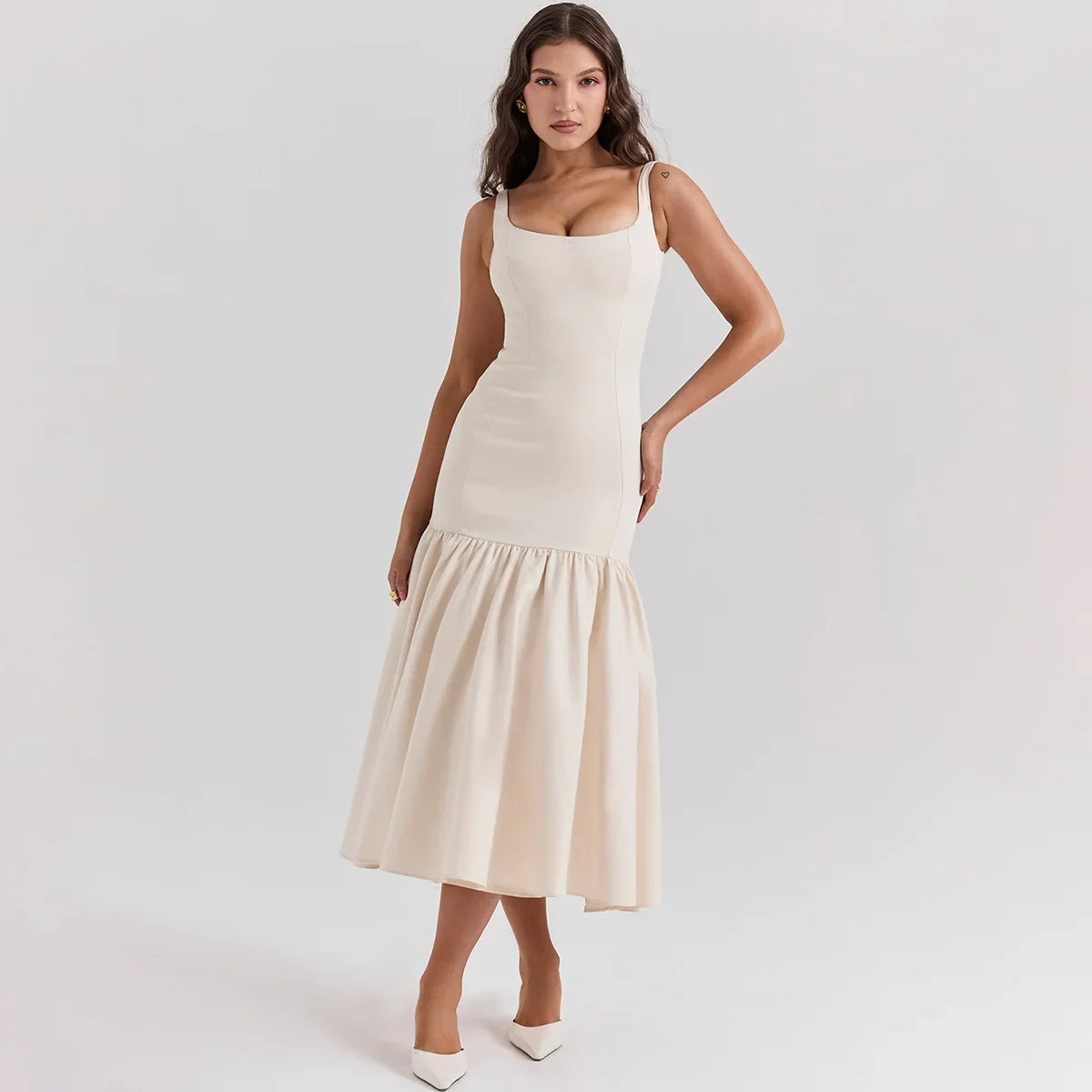 Plunge Splice Hip Wrap Maxi Dress - Image 6