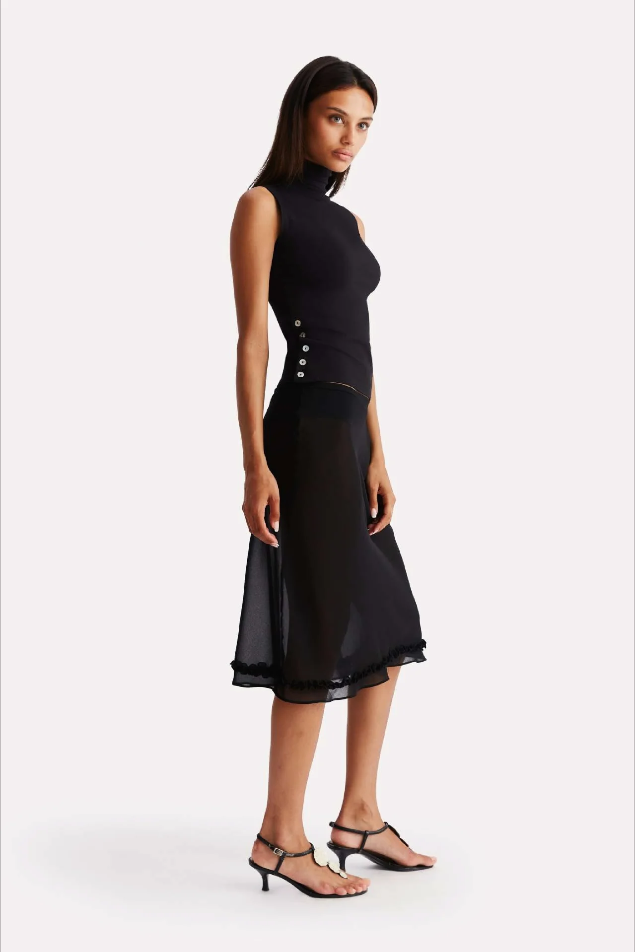 Polka Dot High Waist A-Line Skirt - Image 7