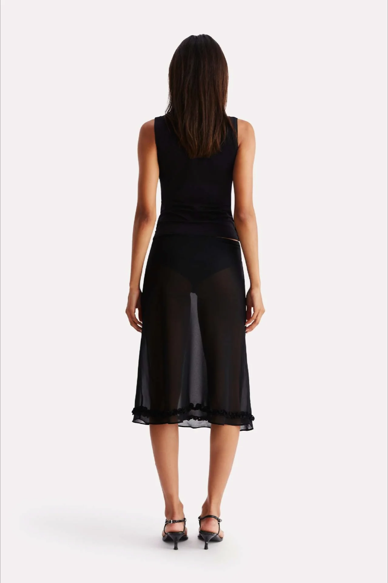Polka Dot High Waist A-Line Skirt - Image 8