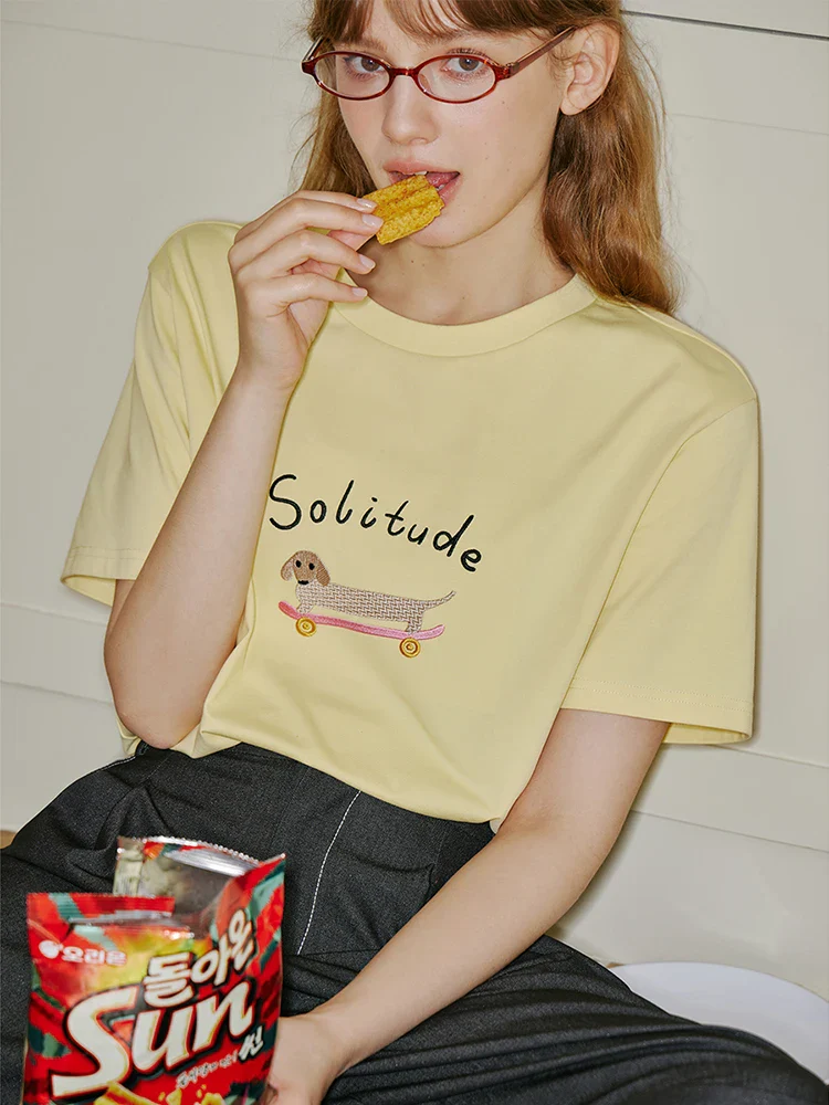 Printed Cotton Drop Sleeve T-shirt - Image 2