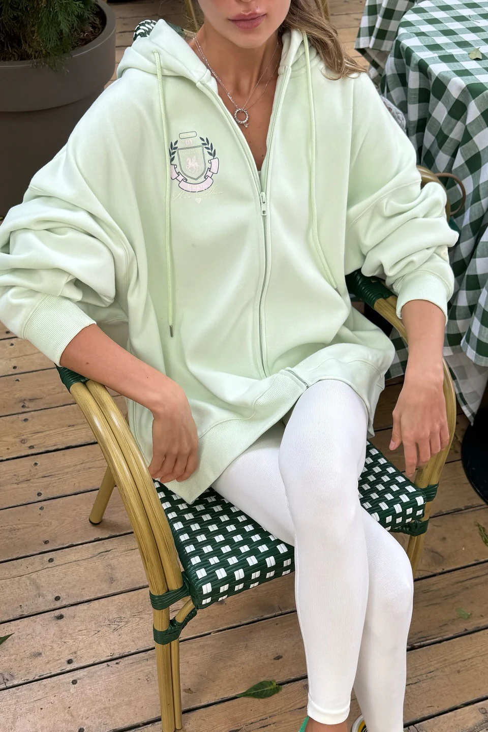 Retro Embroidered Zip-Up Hoodie - Image 4