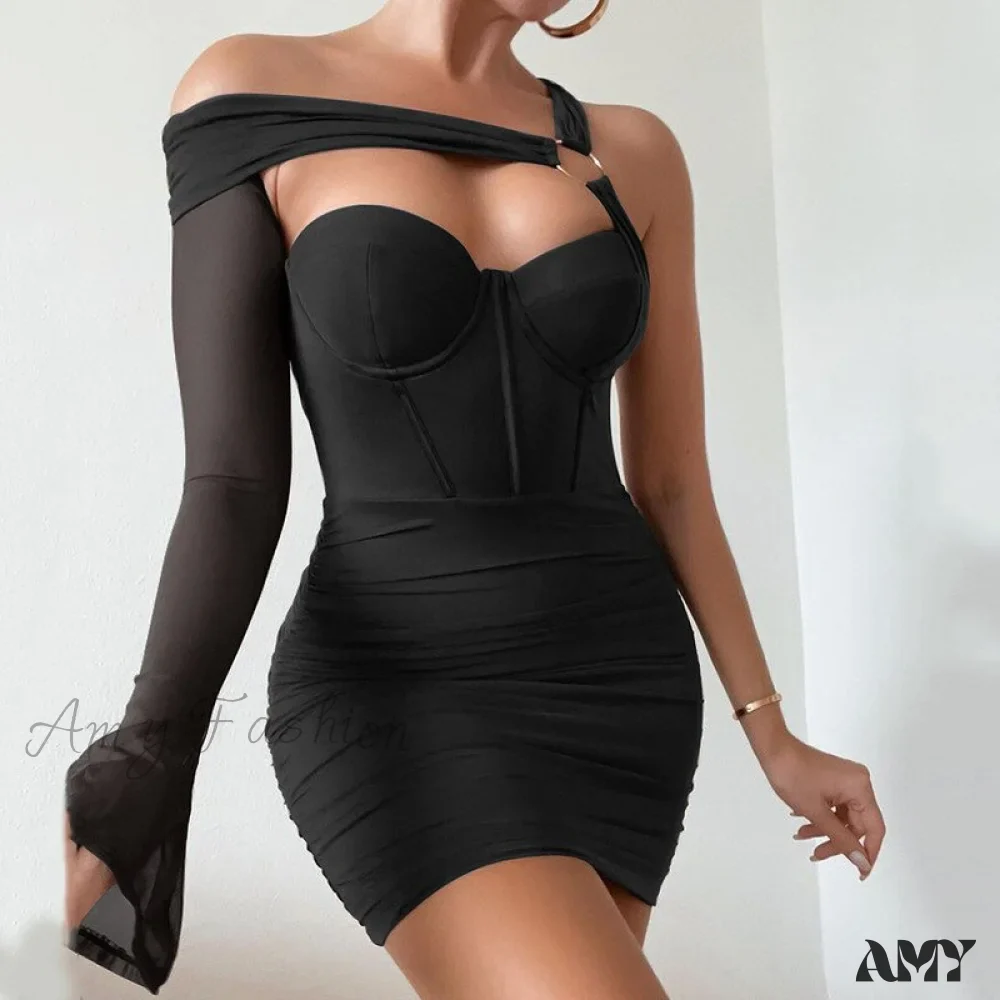 Amy Fashion - Ruched Bodycon Vestidos Backless Sexy Party Dresses - Image 2