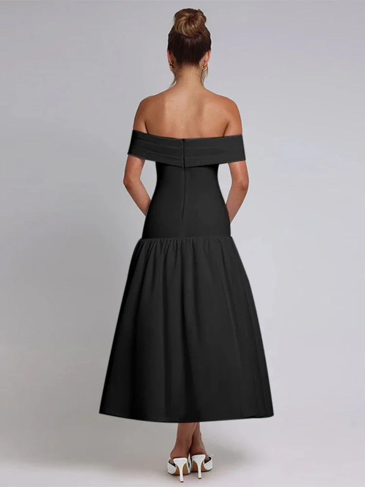 Ruched One-Shoulder A-Line Maxi Dress - Image 5