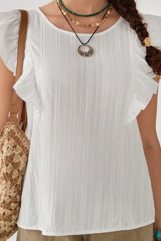 Ruffled Sleeveless Fresh Sweet Blouse - Image 3