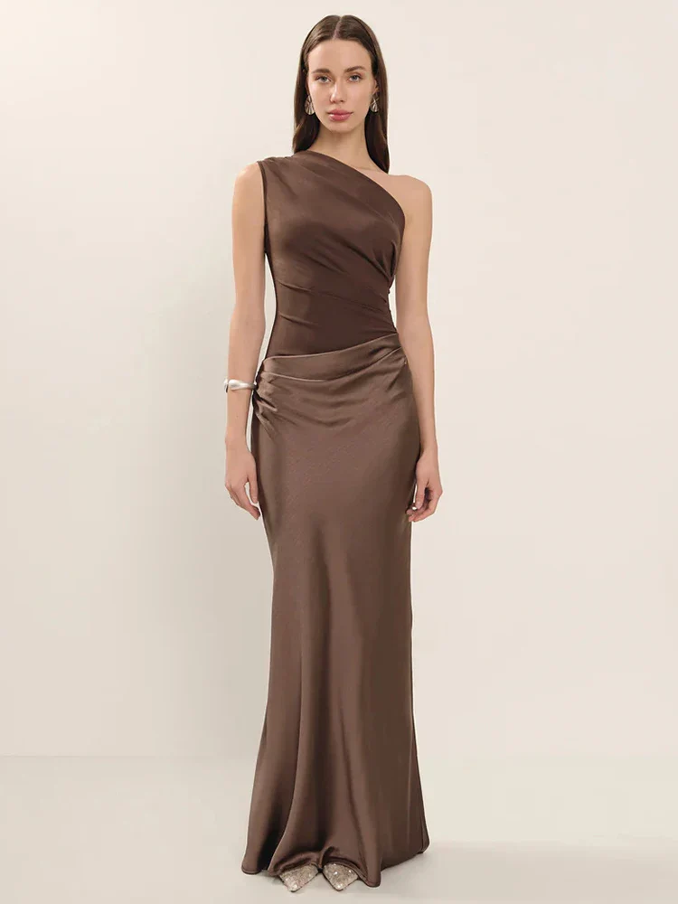 Satin Patchwork Sleeveless Club Bodycon Dress - Image 3