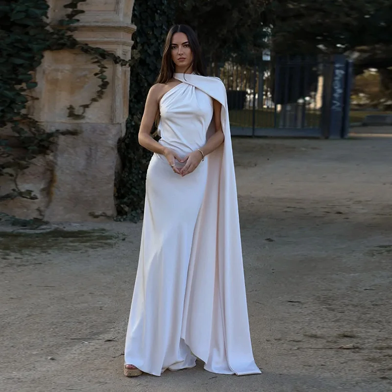 Satin Ribbon Halter Backless Maxi Dress - Image 10