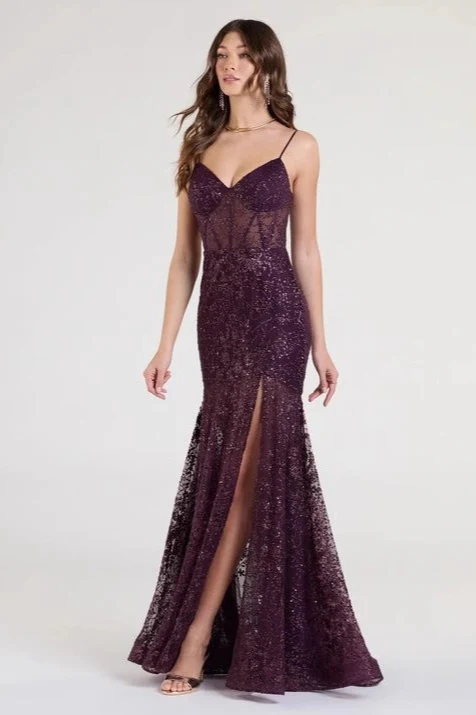 Sequin V-Neck Elegant Long Evening Party Dress - Image 2