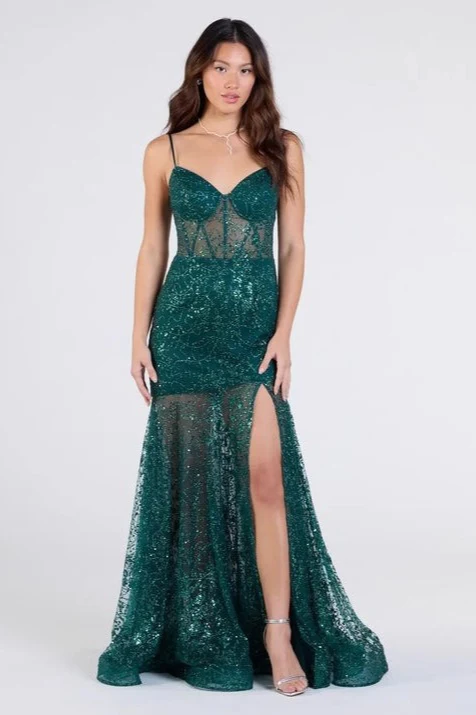 Sequin V-Neck Elegant Long Evening Party Dress - Image 5