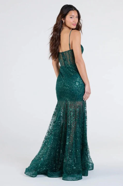 Sequin V-Neck Elegant Long Evening Party Dress - Image 8