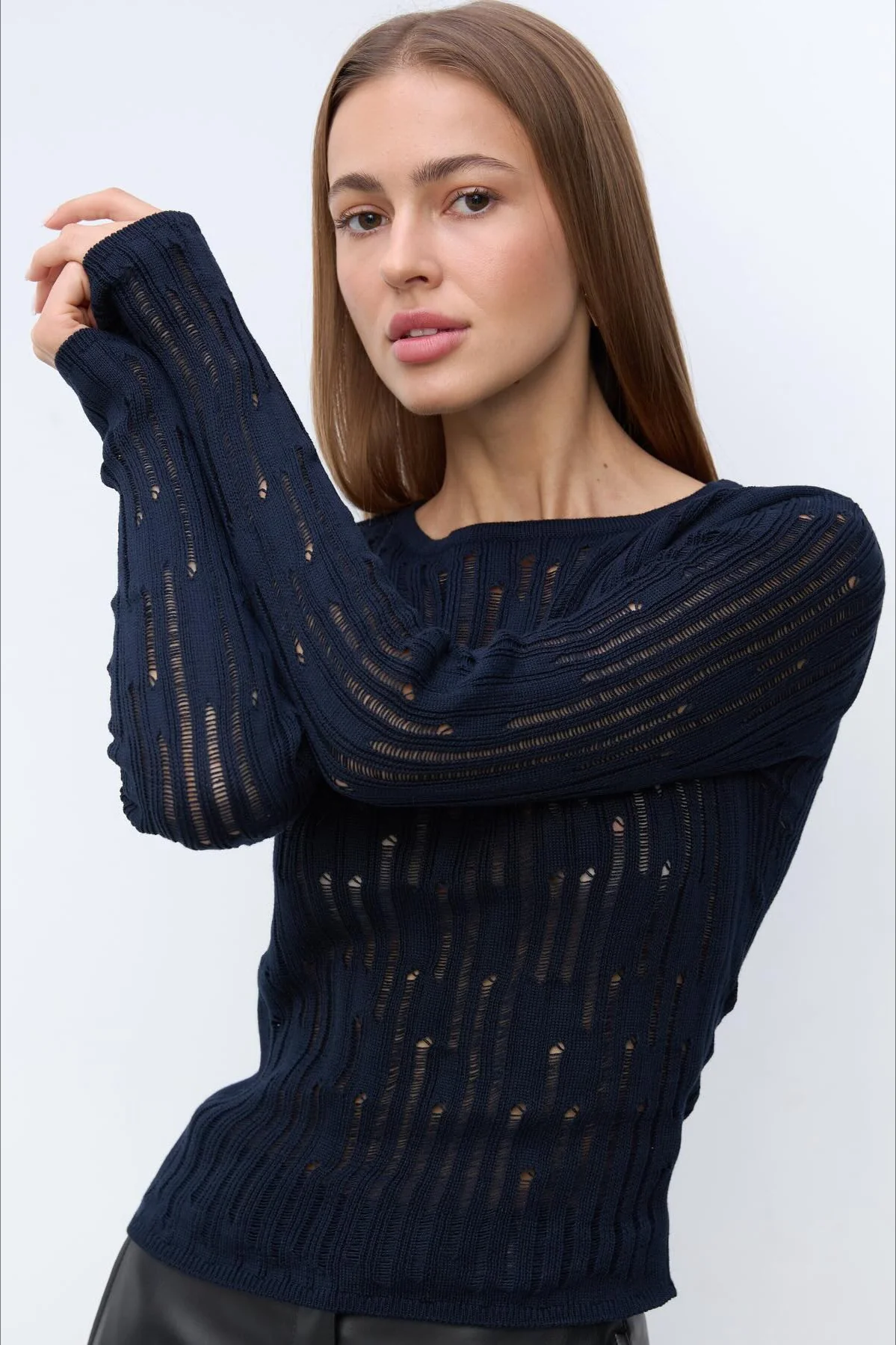 Sheer Elegant Premium Casual Knit Sweater - Image 10