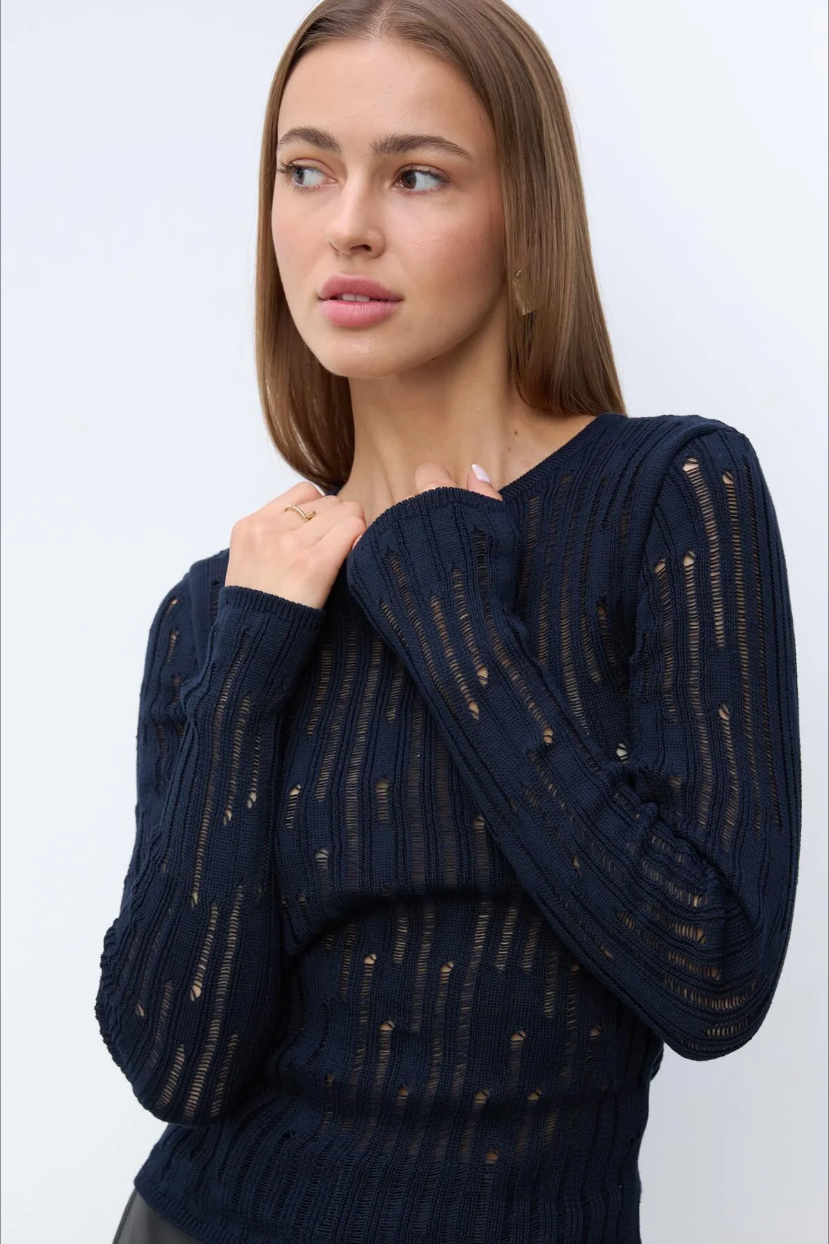 Sheer Elegant Premium Casual Knit Sweater - Image 11