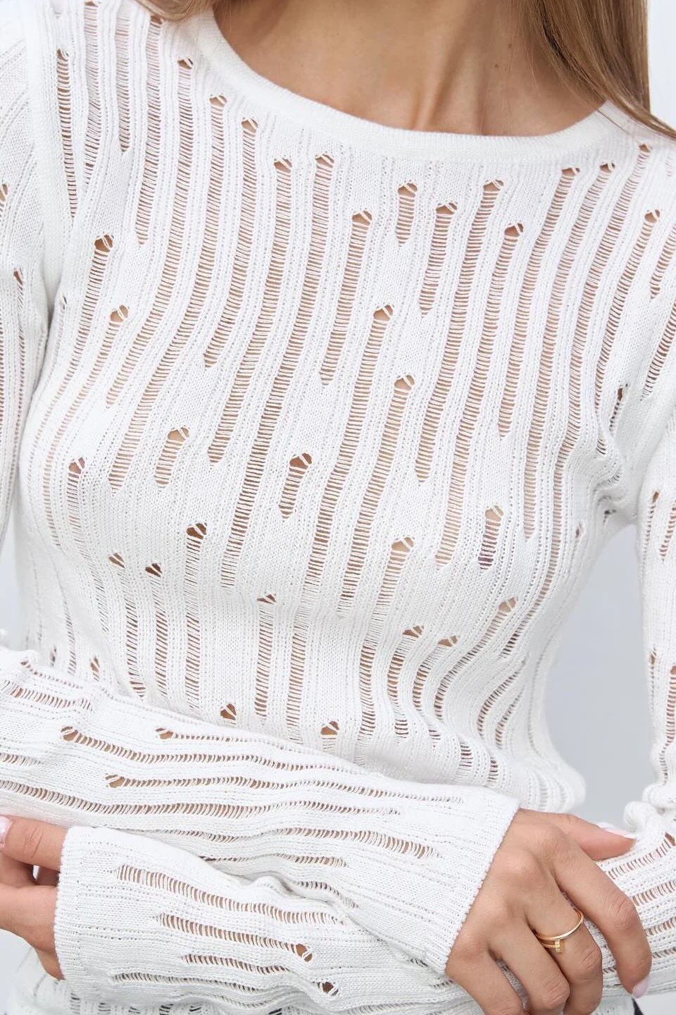 Sheer Elegant Premium Casual Knit Sweater - Image 5
