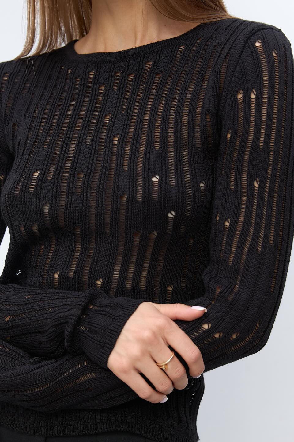 Sheer Elegant Premium Casual Knit Sweater - Image 9