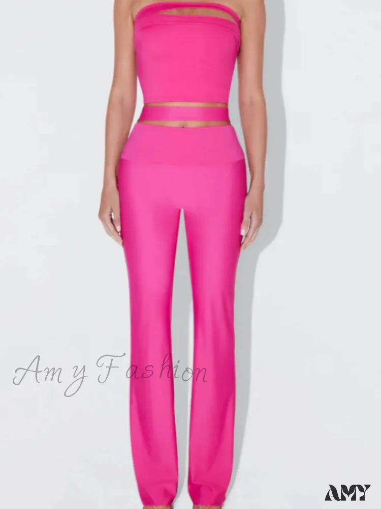 Sleek Stretch Cutout Foldover Trouser - Image 3