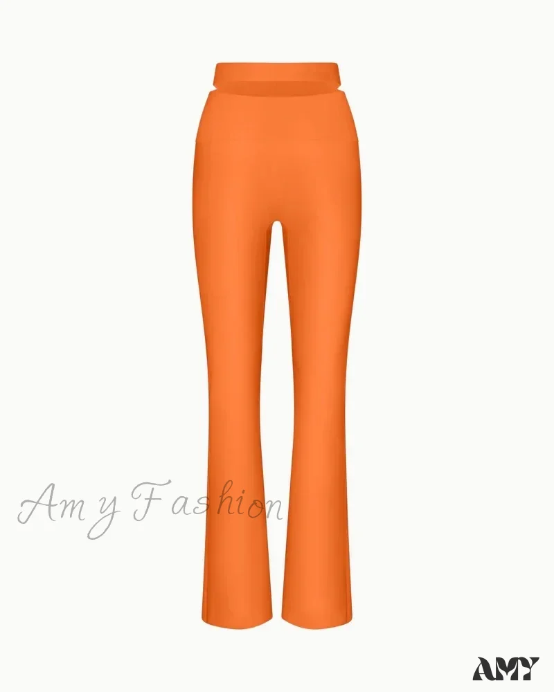 Sleek Stretch Cutout Foldover Trouser - Image 7