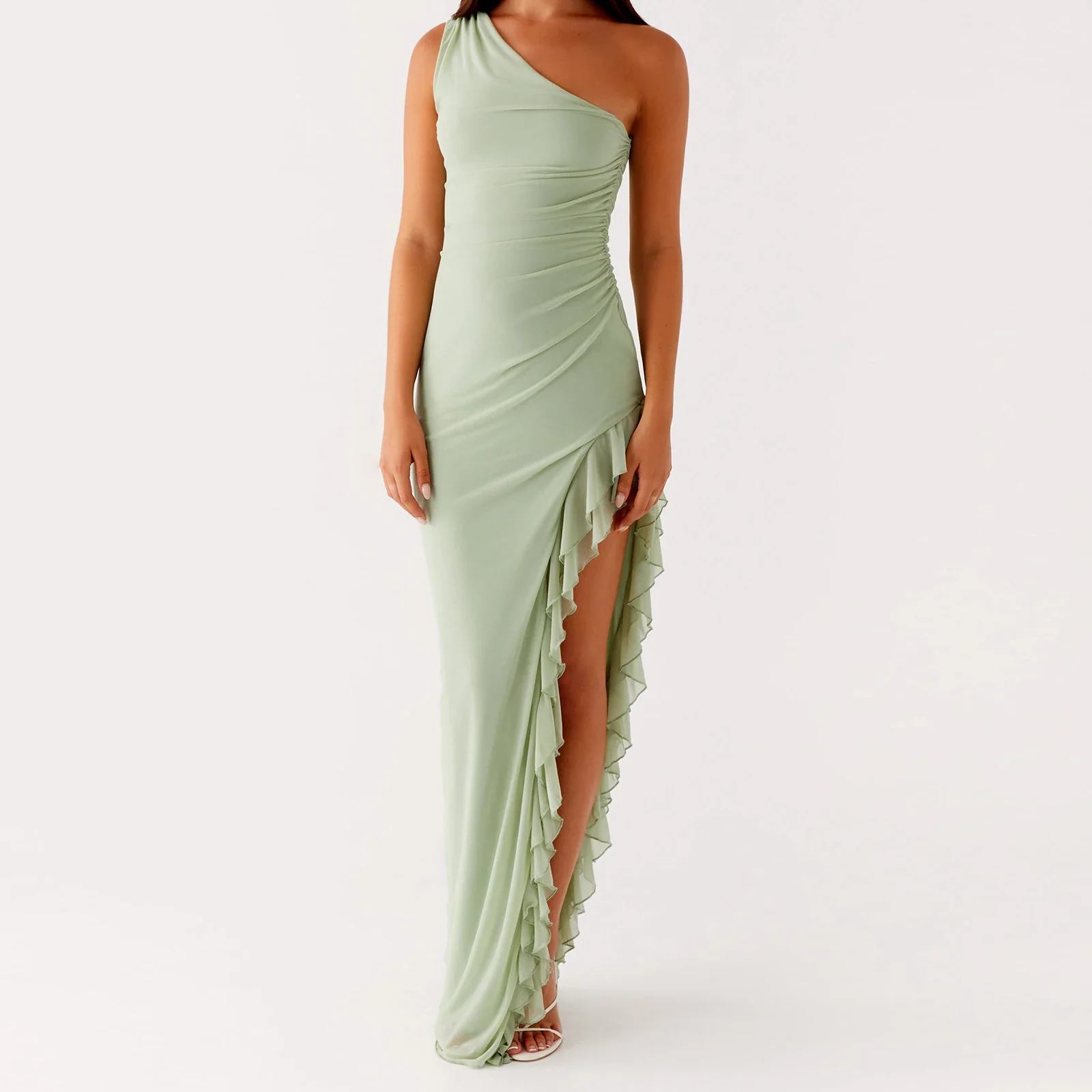 Sleeveless One Shoulder So Bodycon Dress