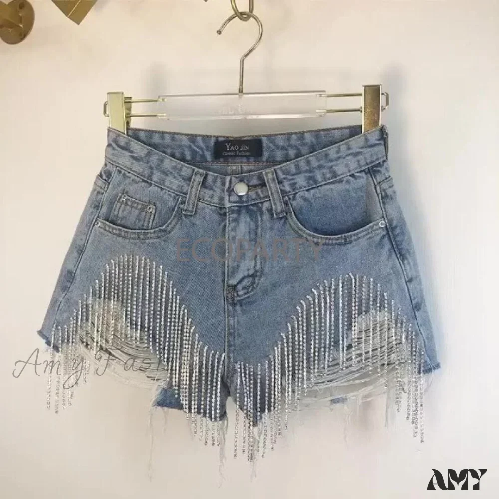 Amy Fashion - Slim Booty Fringed Denim Ripped Ladies Jeans - Image 3